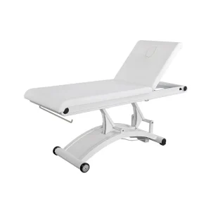 Pat masaj electric CERVIC Weelko, 2 secțiuni, spătar reglabil, mobilitate pe roți