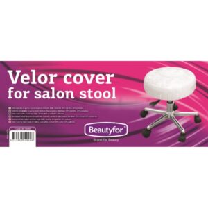 Велюровый чехол для стула, белый/чёрный